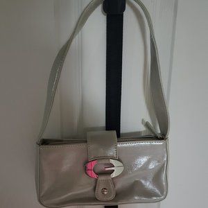 Guess silver patent leather purse